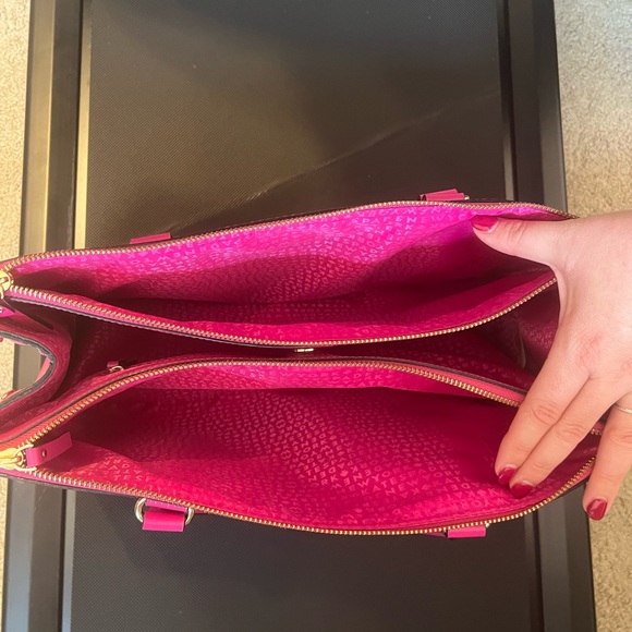 Kate Spade Wellesley Martine Crossgrain Pink Leather Tote - Picture 3 of 6